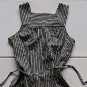 Universal Thread gray and white striped sleeveless